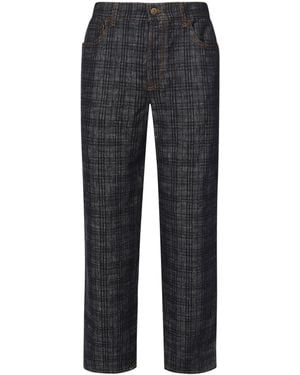 Burberry Check Jacquard Jeans - Black