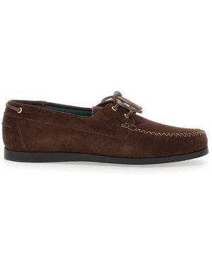 VINNY'S Vinnys Loafers With Rounded Toe And Bow Laces - Brown