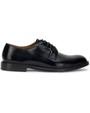 Doucal's Polished Leather Loafers Calfskin - Black