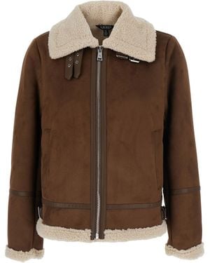 Ralph Lauren Jacket Fx Sh Sb 24 Tech Fabric Technical Coat - Brown