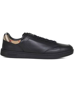 Burberry Calf Leather Set Trainers - Black