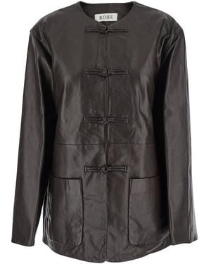 Rohe Jacket With Front Toggle Closure - Black