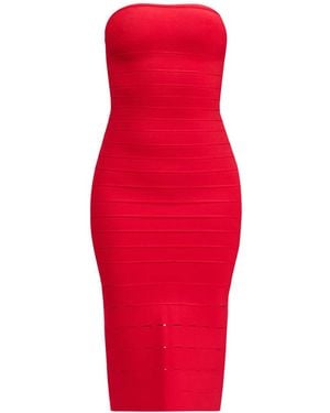 Hervé Léger Midi Dress Cassidy - Red