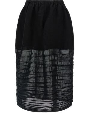 Issey Miyake 'Moving Knit' Skirt - Black