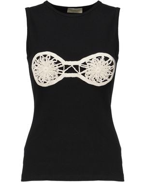 Magda Butrym Crochet Bra Tank Top - Black