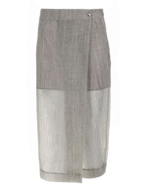 THE GARMENT Delphi Midi Skirt Lyocell Polyamide - Gray