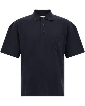 Saint Laurent Cassandre Polo Shirt - Blue
