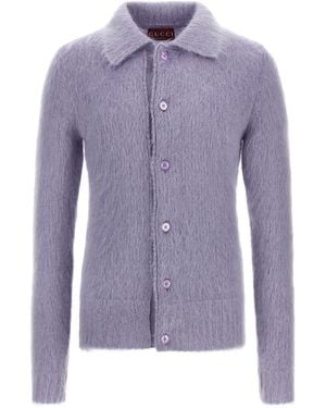 Gucci 'Polo' Cardigan - Purple
