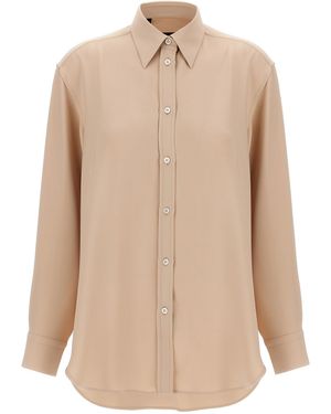 Brioni Silk Cady Shirt - Natural