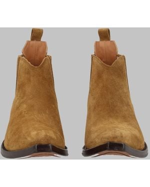 Maison Margiela Boots Western Chelsea Heel-Less Leather - Natural