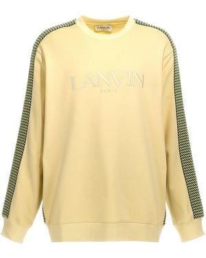 Lanvin Brodé Side Curb' Sweatshirt - Yellow