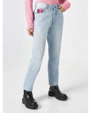 MC2 Saint Barth Belleville Light Denim Jeans With Crochet Pockets - Blue