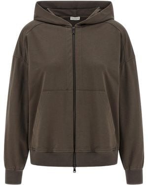 Brunello Cucinelli Cotton Hoodie Clothing - Grey