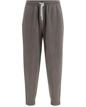 Brunello Cucinelli Cashmere Athletic Trousers - Grey