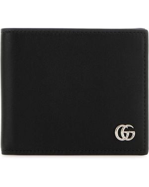 Gucci Leather Gg Marmont Wallet - Black