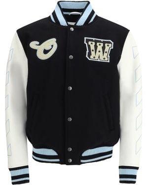 Off-White c/o Virgil Abloh Varsity Star Logo Jacket - Black