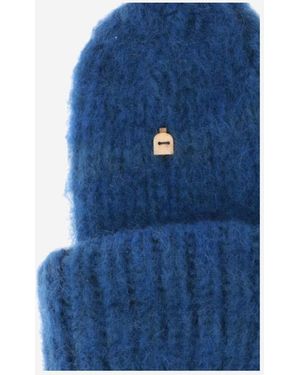 Myssy Handmade Wool Beanie Hat - Blue