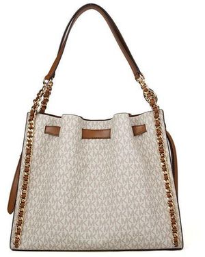 Michael Kors Shoulder Bag 89.Coated Canvas Shoulder-Bags - Natural