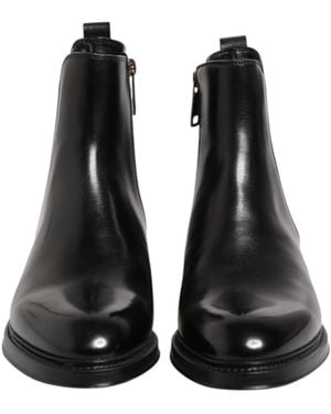 Dolce & Gabbana Side Zip Ankle Boots - Black