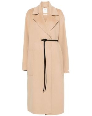 SPORTMAX PRE Wool Long Coat - Natural
