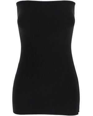 TOTEME Off-Shoulder Fitted Top Viscose Tops - Black