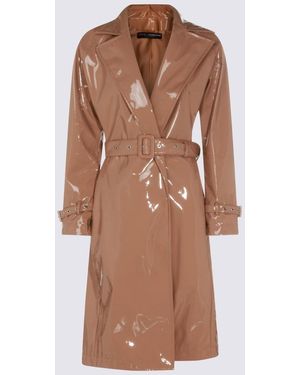 Dolce & Gabbana Coated Eco-Leather Trench Coat - Brown
