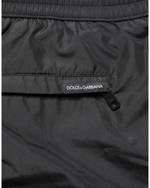Dolce & Gabbana Polyester Drawstring Shorts Swimwear - Black
