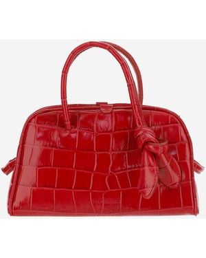 Jacquemus Travel Bag Le Calino Suede Handbags - Red