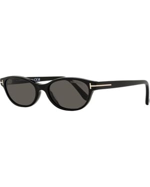 Tom Ford Chloe-02 Oval Sunglasses Tf1310 01A 52Mm Ft1310 Plastic (Acetate) - Black