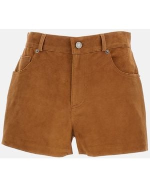 Haikure Brit Suede Shorts - Brown