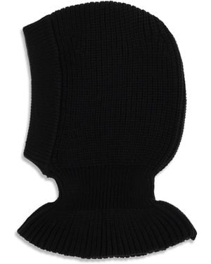 Lemaire Ribbed Wool Balaclava - Black