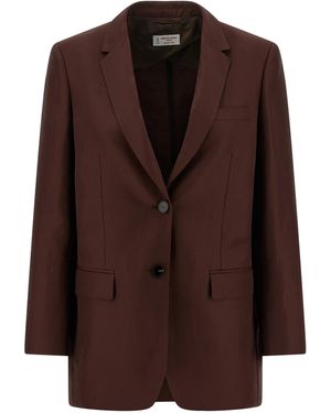 Alberto Biani America Blazer Viscose Blazer, Suits - Brown