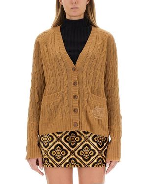 Etro V-Neck Cardigan - Brown