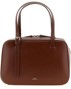 A.P.C. Virginie Box Handbag - Brown