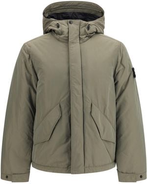 Stone Island Padded Micro Twill Jacket - Green