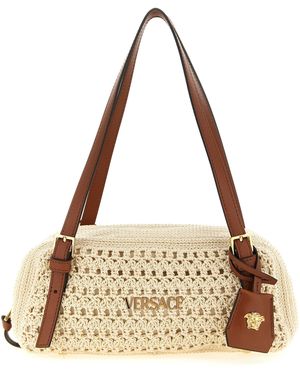 Versace Tag' Shoulder Bag - Metallic
