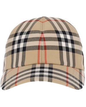 Burberry Check Baseball Cap - Natural