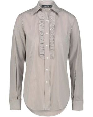 DR. HOPE Striped Cotton Shirt - Grey