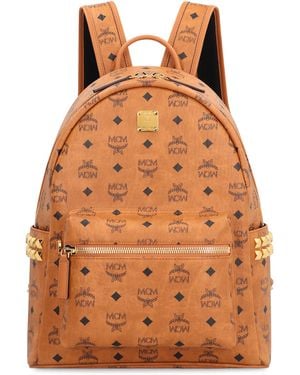 MCM Visetos Stark Side Studs Backpack - Orange