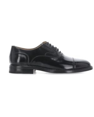 BERWICK  1707 Smooth Leather Lace-Up Shoes - Black