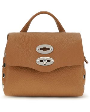 Zanellato Postina Shoulder Bag Calf Leather Bos Taurus - Brown