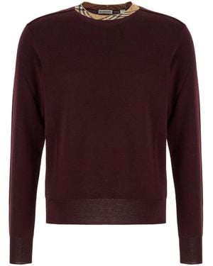 Burberry Plum Wool Sweater - Purple