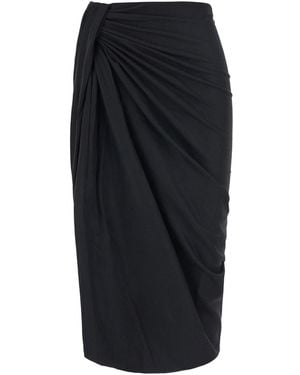 Isabel Marant Skirt Jeldia-Gc Tech Fabric And Leather - Black