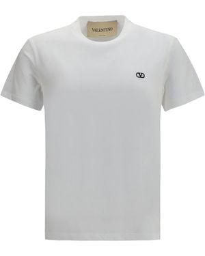 Valentino Cotton Vlogo T-Shirt T-Shirts - Gray