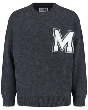 MM6 by Maison Margiela Logo Sweater - Blue