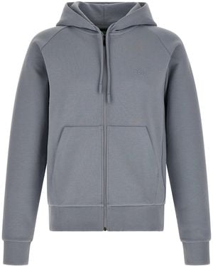 BOSS Cotton-Canvas Hoodie - Gray