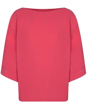 Alberto Biani Coral Cady Camellia Blouse - Pink