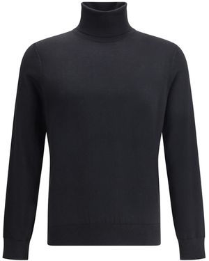 ZEGNA Cashmere Turtleneck Jumper - Blue