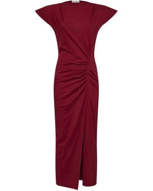Isabel Marant Dark Burgundy Cotton Jersey Nadela Long Dress - Red
