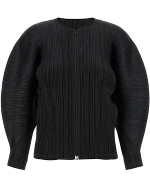 Pleats Please Issey Miyake Polyester Full-Length Jacket Clothing - Black